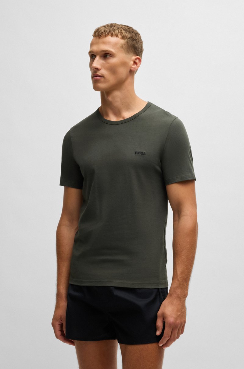 Hugo Boss Paquete De 3 Camisetas Interiores Con Logos Bordados