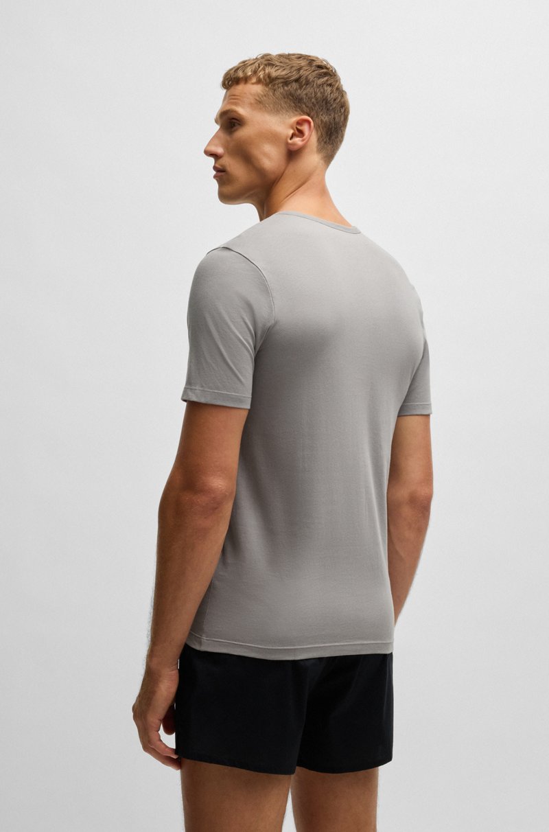 Hugo Boss Paquete De 3 Camisetas Interiores Con Logos Bordados