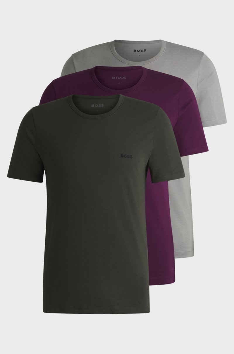 Hugo Boss Paquete de 3 camisetas interiores con logos bordados
