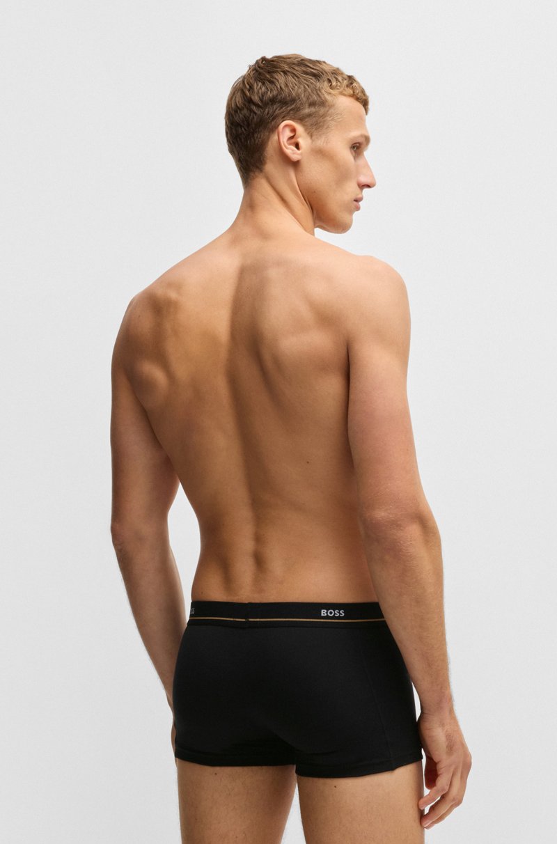 Hugo Boss Paquete De Cinco Calzoncillos De Algodón Elástico Con Logo En La Cintura