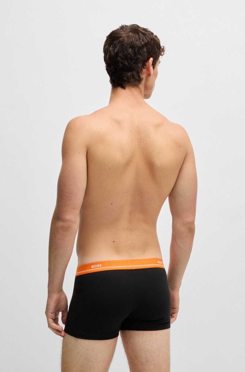 Hugo Boss Paquete De Cinco Calzoncillos De Algodón Elástico Con Logotipo En La Cinturilla