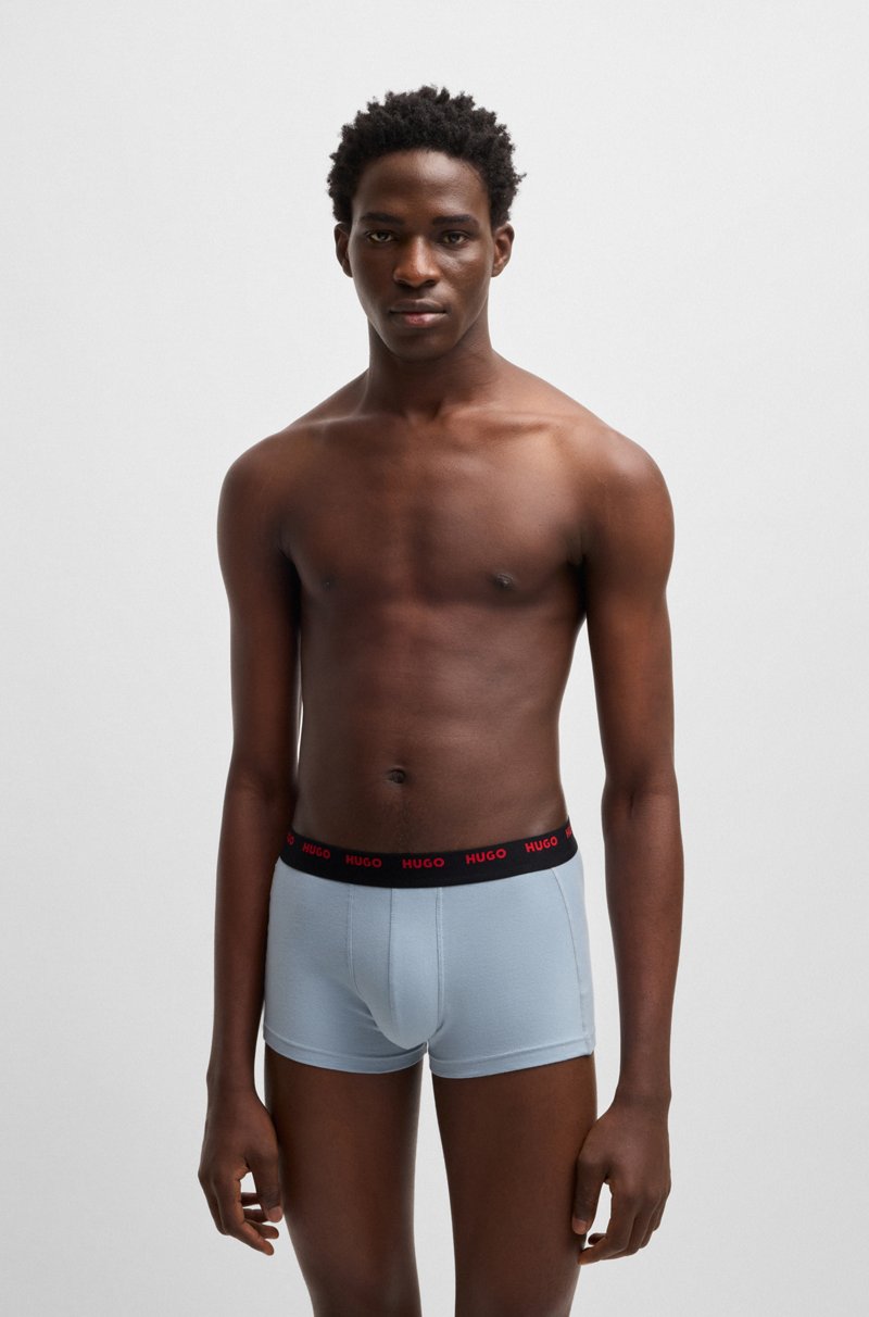 Hugo Boss Paquete De Cinco Calzoncillos De Algodón Elástico Con Logos En La Cintura