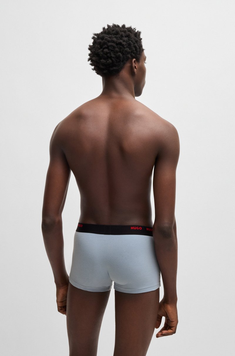 Hugo Boss Paquete De Cinco Calzoncillos De Algodón Elástico Con Logos En La Cintura
