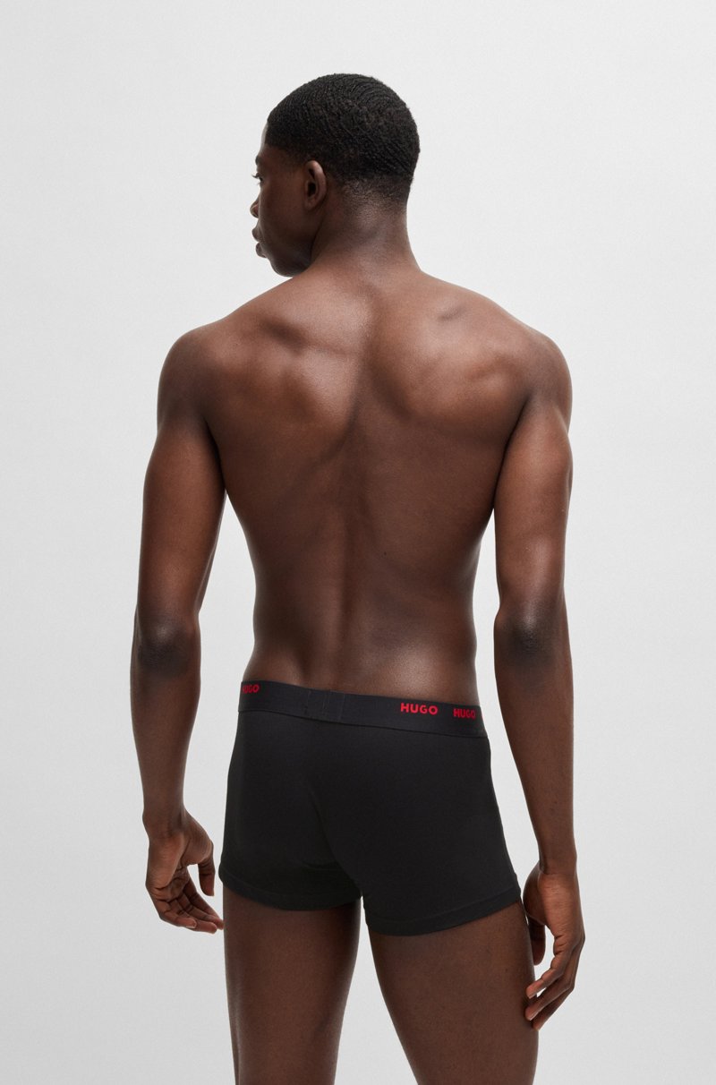 Hugo Boss Paquete De Cinco Calzoncillos De Algodón Elástico Con Logos En La Cintura