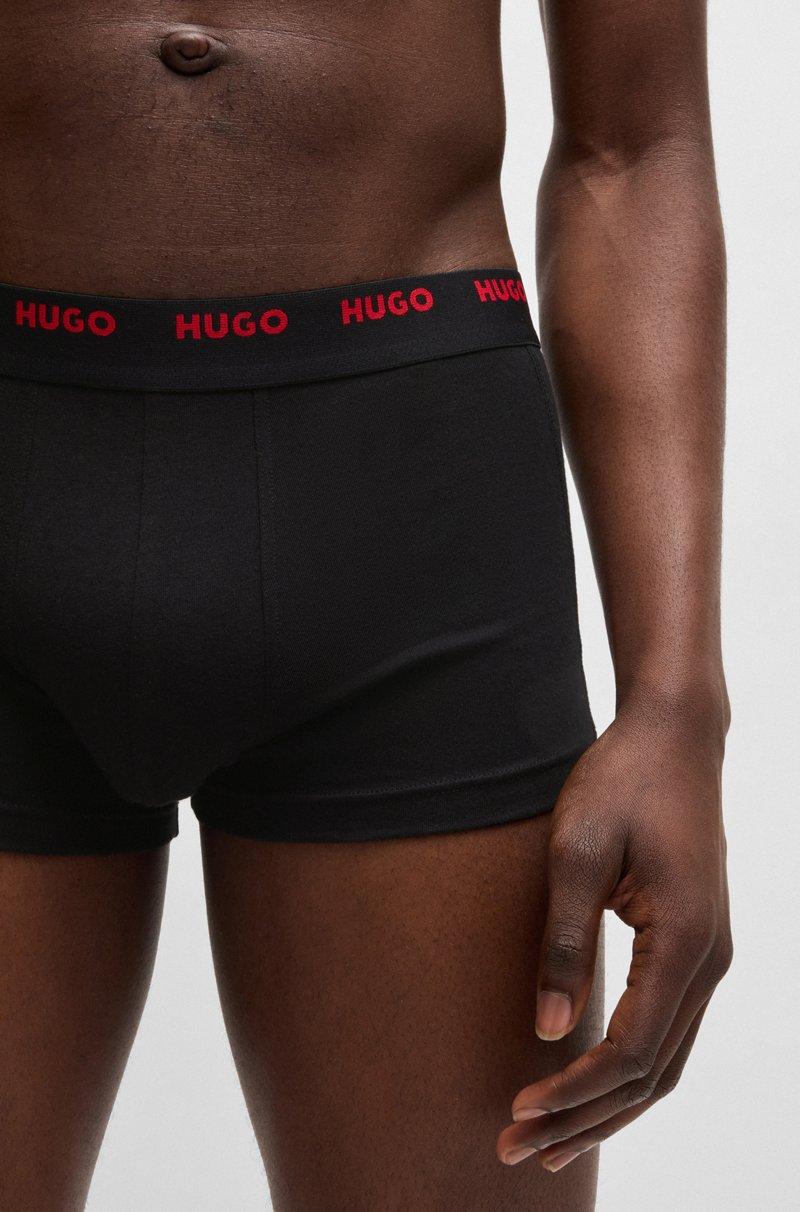 Hugo Boss Paquete De Cinco Calzoncillos De Algodón Elástico Con Logos En La Cintura