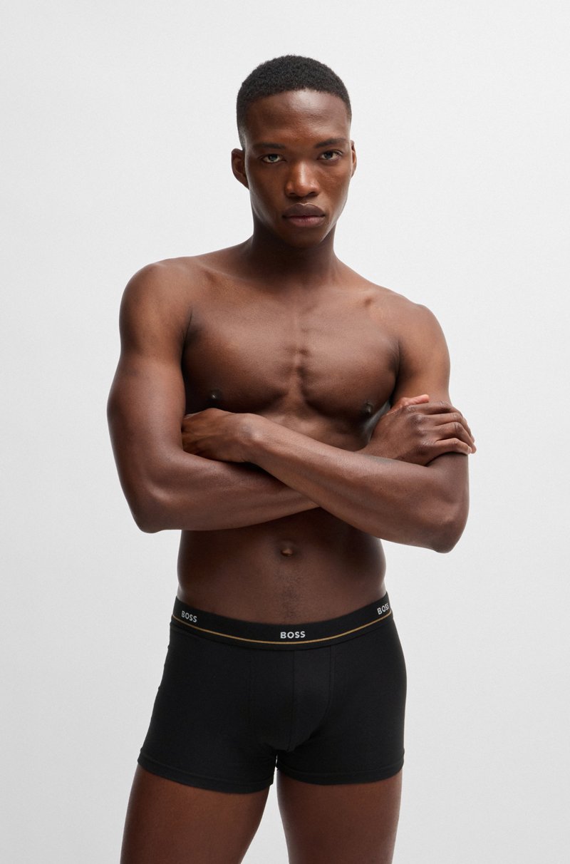 Hugo Boss Paquete De Cinco Calzoncillos De Algodón Elástico Con Logo En La Cinturilla