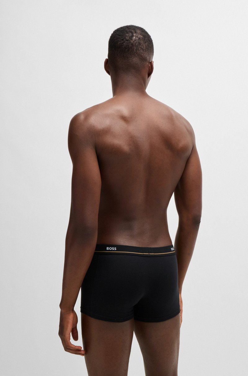 Hugo Boss Paquete De Cinco Calzoncillos De Algodón Elástico Con Logo En La Cinturilla