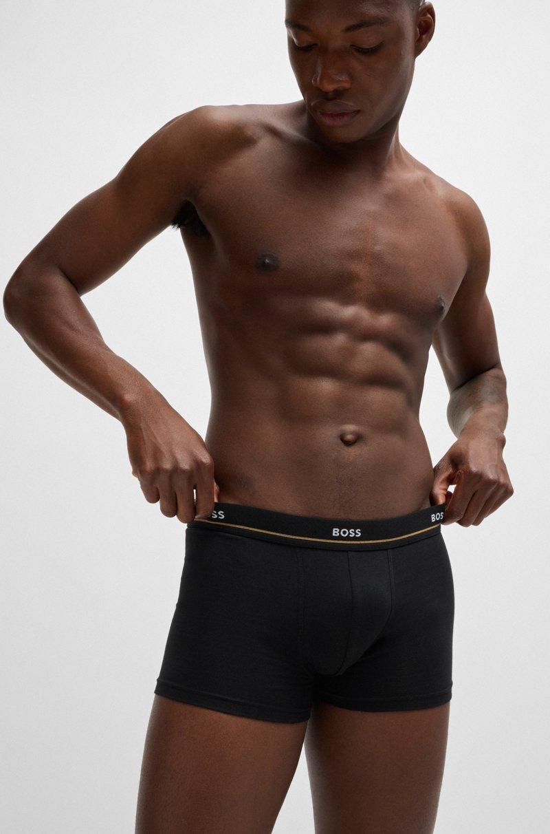 Hugo Boss Paquete De Cinco Calzoncillos De Algodón Elástico Con Logo En La Cinturilla