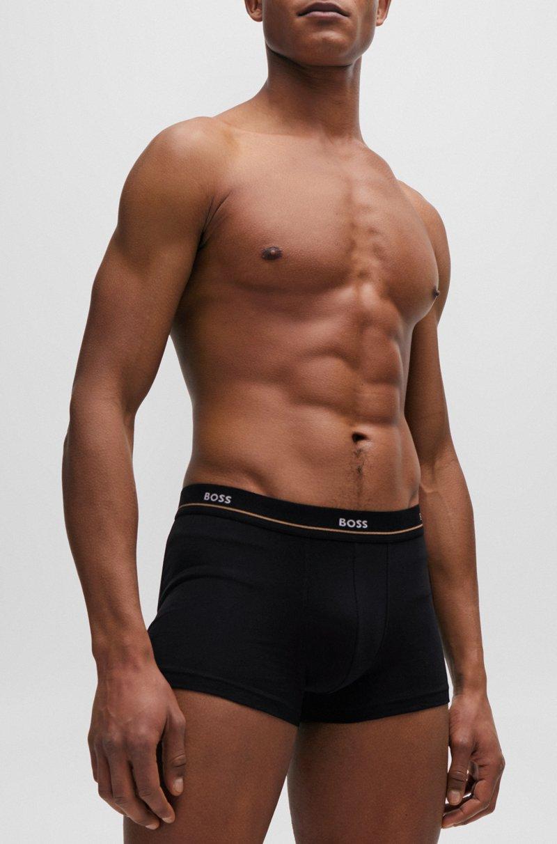 Hugo Boss Paquete De Cinco Calzoncillos De Algodón Elástico Con Logos En La Cintura