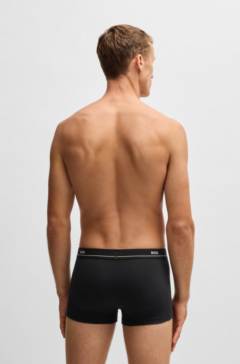 Hugo Boss Paquete De Cinco Calzoncillos De Algodón Elástico Con Logo En La Cintura