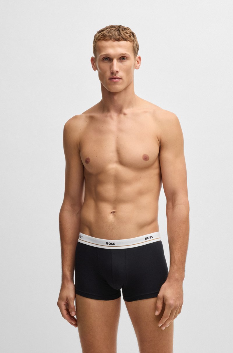 Hugo Boss Paquete De Cinco Calzoncillos De Algodón Elástico Con Logo En La Cintura