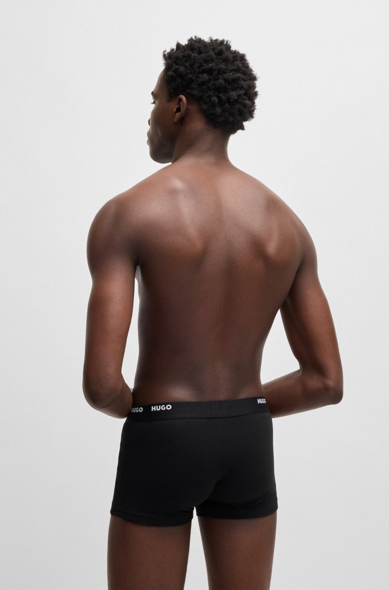 Hugo Boss Paquete De Cinco Calzoncillos De Algodón Elástico Con Logos En La Cintura
