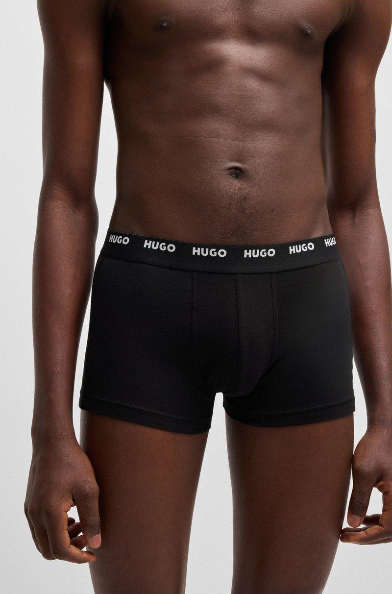 Hugo Boss Paquete De Cinco Calzoncillos De Algodón Elástico Con Logos En La Cintura