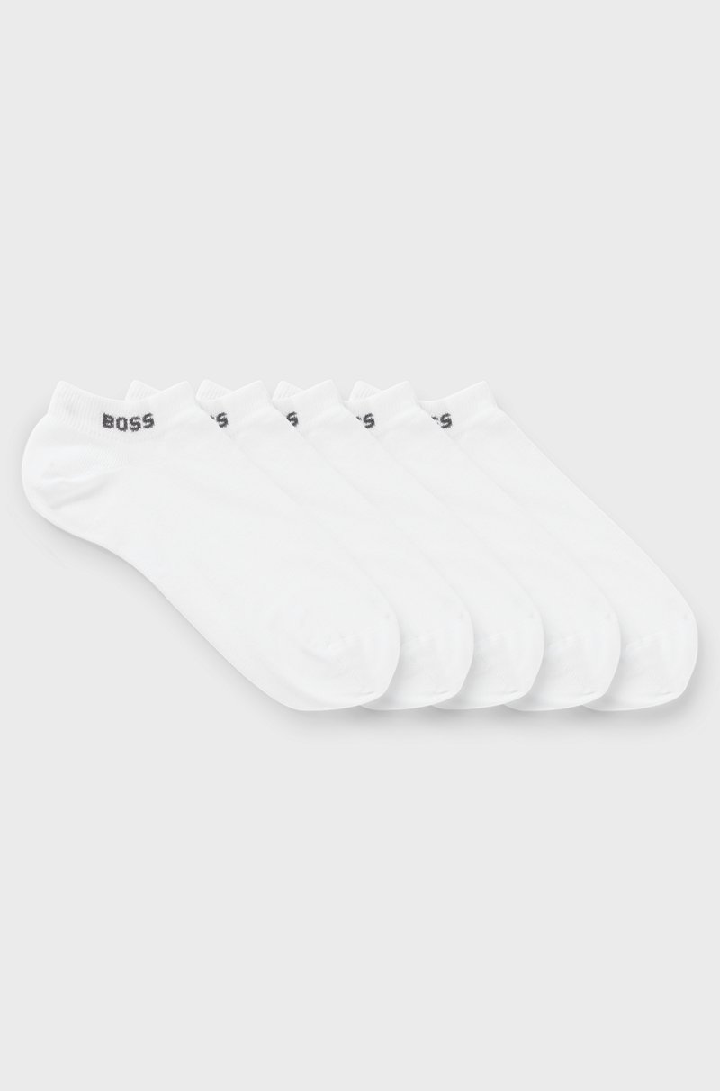 Hugo Boss Paquete de cinco pares de calcetines a la altura del tobillo con detalles de logo