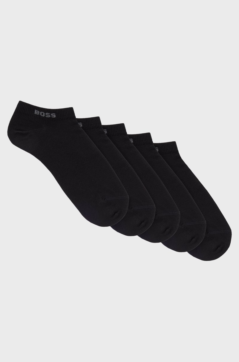 Hugo Boss Paquete de cinco pares de calcetines a la altura del tobillo con detalles de logo