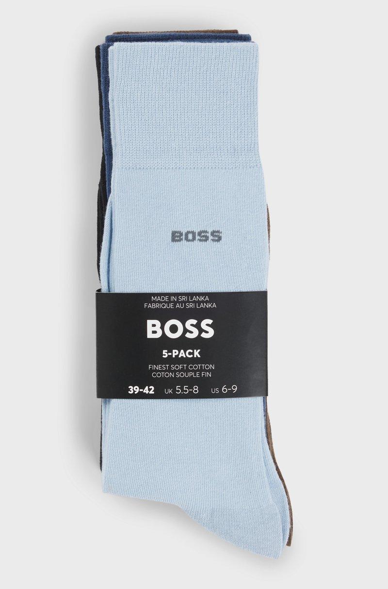 Hugo Boss Paquete De Cinco Pares De Calcetines De Largo Medio En Algodón