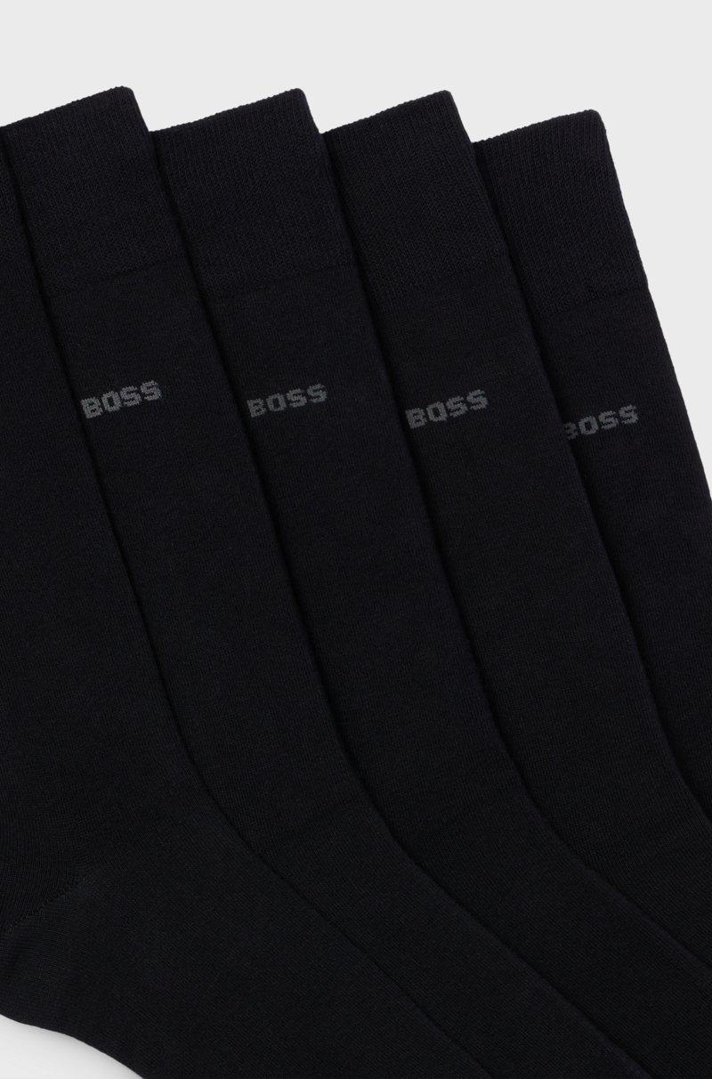 Hugo Boss Paquete De Cinco Pares De Calcetines De Largo Medio En Mezcla De Algodón