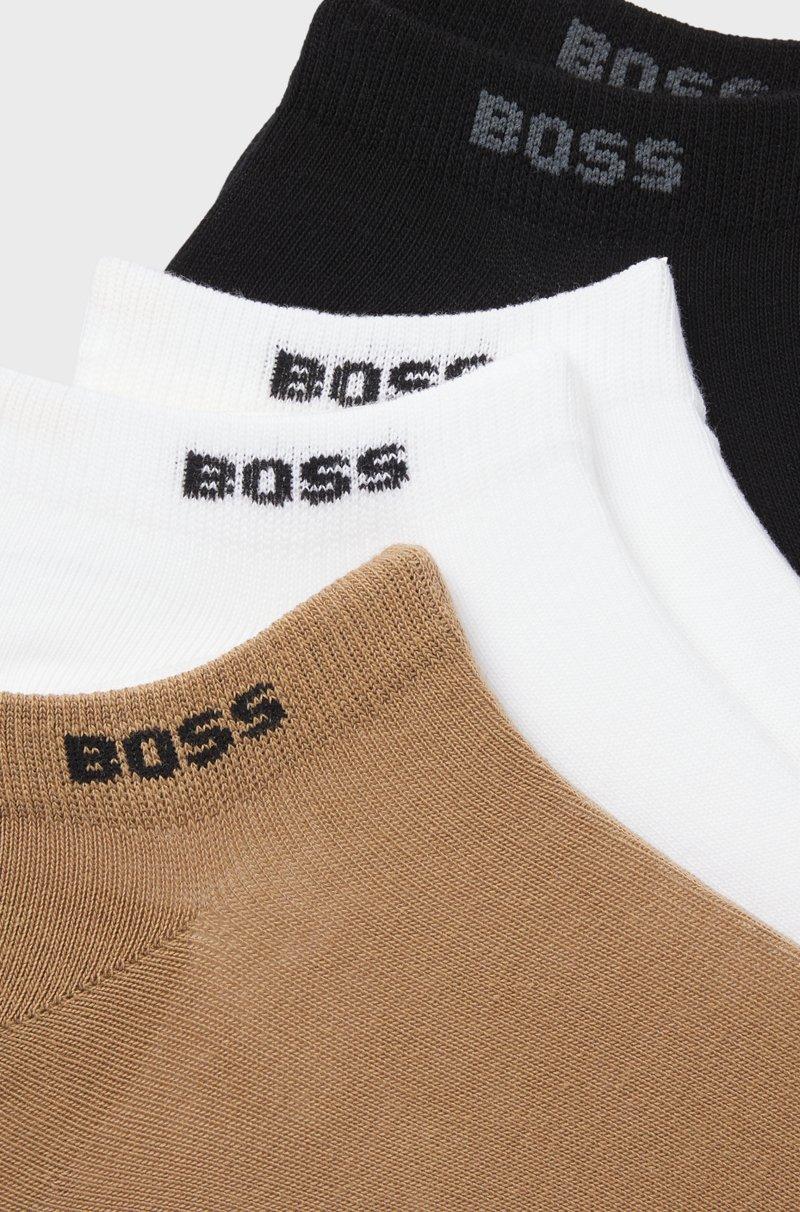 Hugo Boss Paquete De Cinco Pares De Calcetines Tobilleros En Mezcla De Algodón Con La Marca