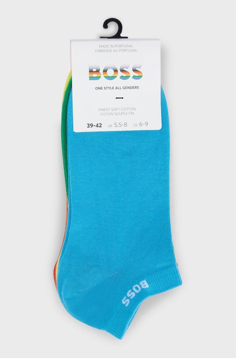 Hugo Boss Paquete De Cinco Pares De Calcetines Tobilleros Unisex Con Puños De La Marca