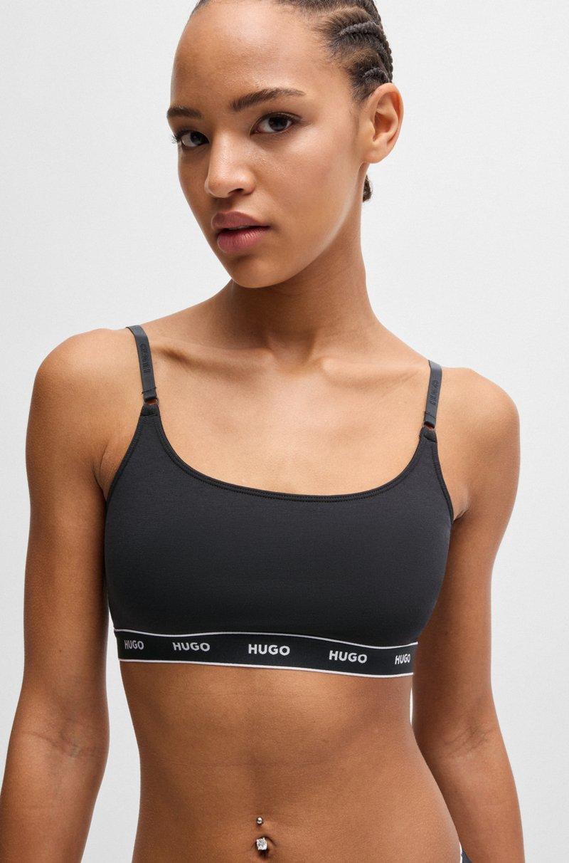 Hugo Boss Paquete De Dos Bralettes De Algodón Elástico Con Cinta De Logo