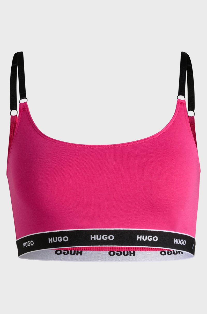 Hugo Boss Paquete De Dos Bralettes De Algodón Elástico Con Cinta De Logo