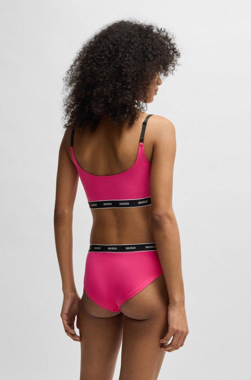 Hugo Boss Paquete De Dos Bralettes De Algodón Elástico Con Cinta De Logo