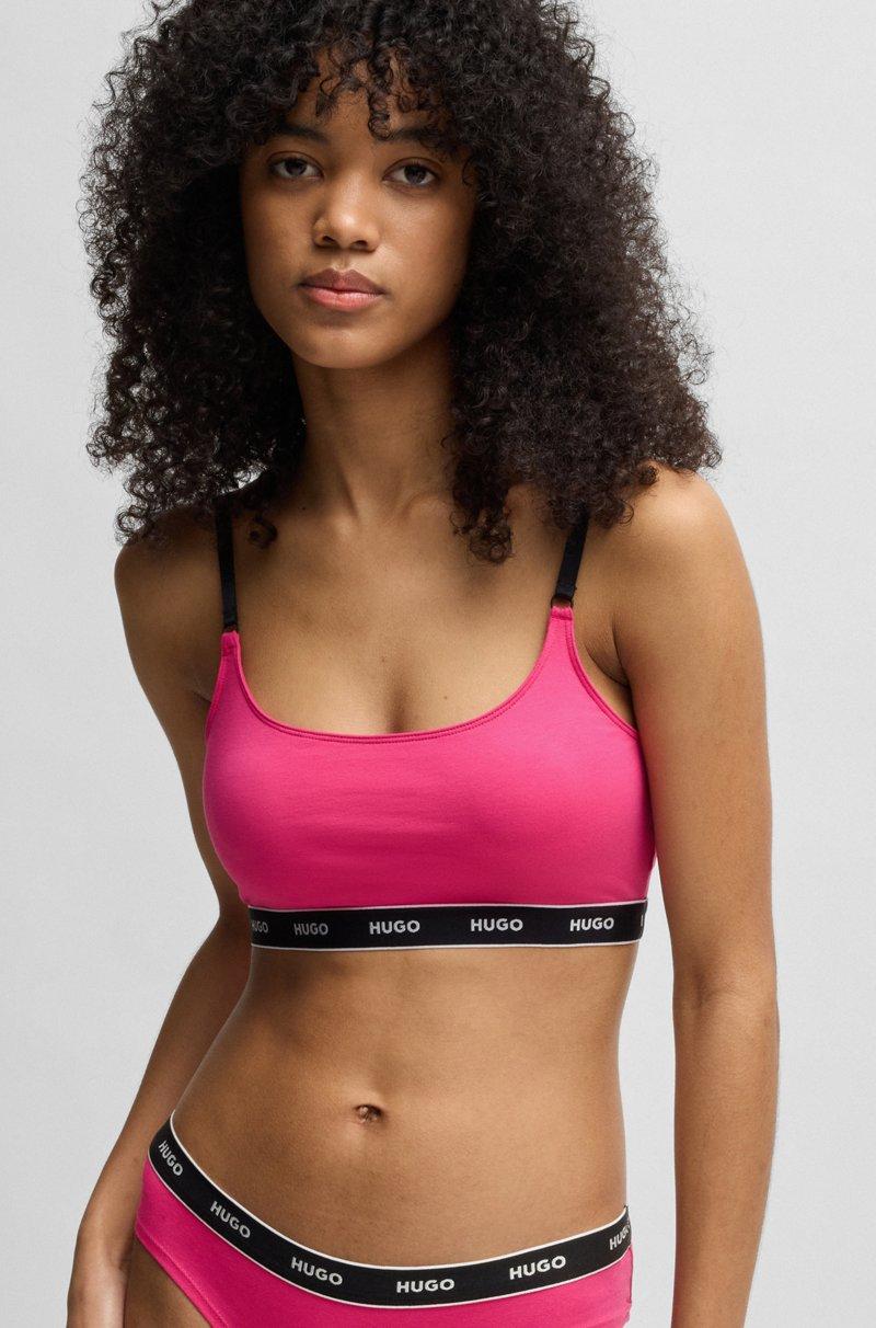 Hugo Boss Paquete De Dos Bralettes De Algodón Elástico Con Cinta De Logo