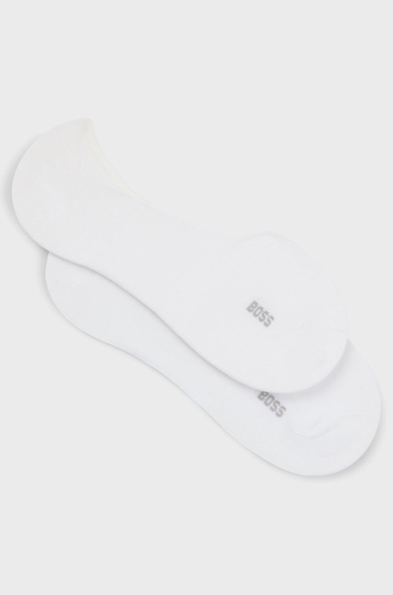 Hugo Boss Paquete de dos calcetines invisibles en mezcla de algodón
