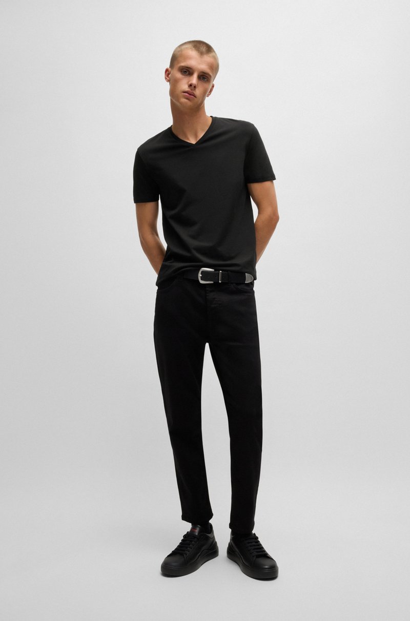 Hugo Boss Paquete De Dos Camisetas De Algodón Elástico Con Cuello En Pico