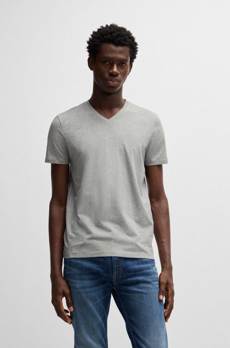 Hugo Boss Paquete De Dos Camisetas De Algodón Elástico Con Cuello En Pico