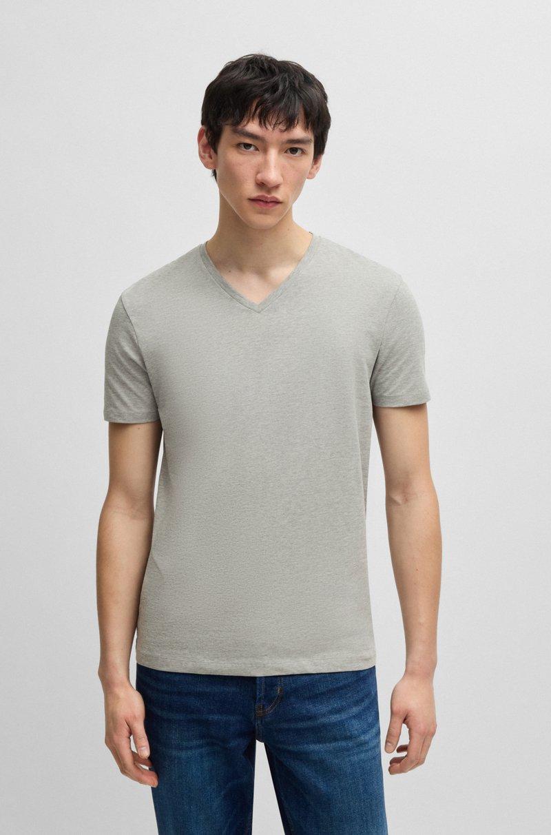 Hugo Boss Paquete De Dos Camisetas De Algodón Elástico Con Cuello En Pico