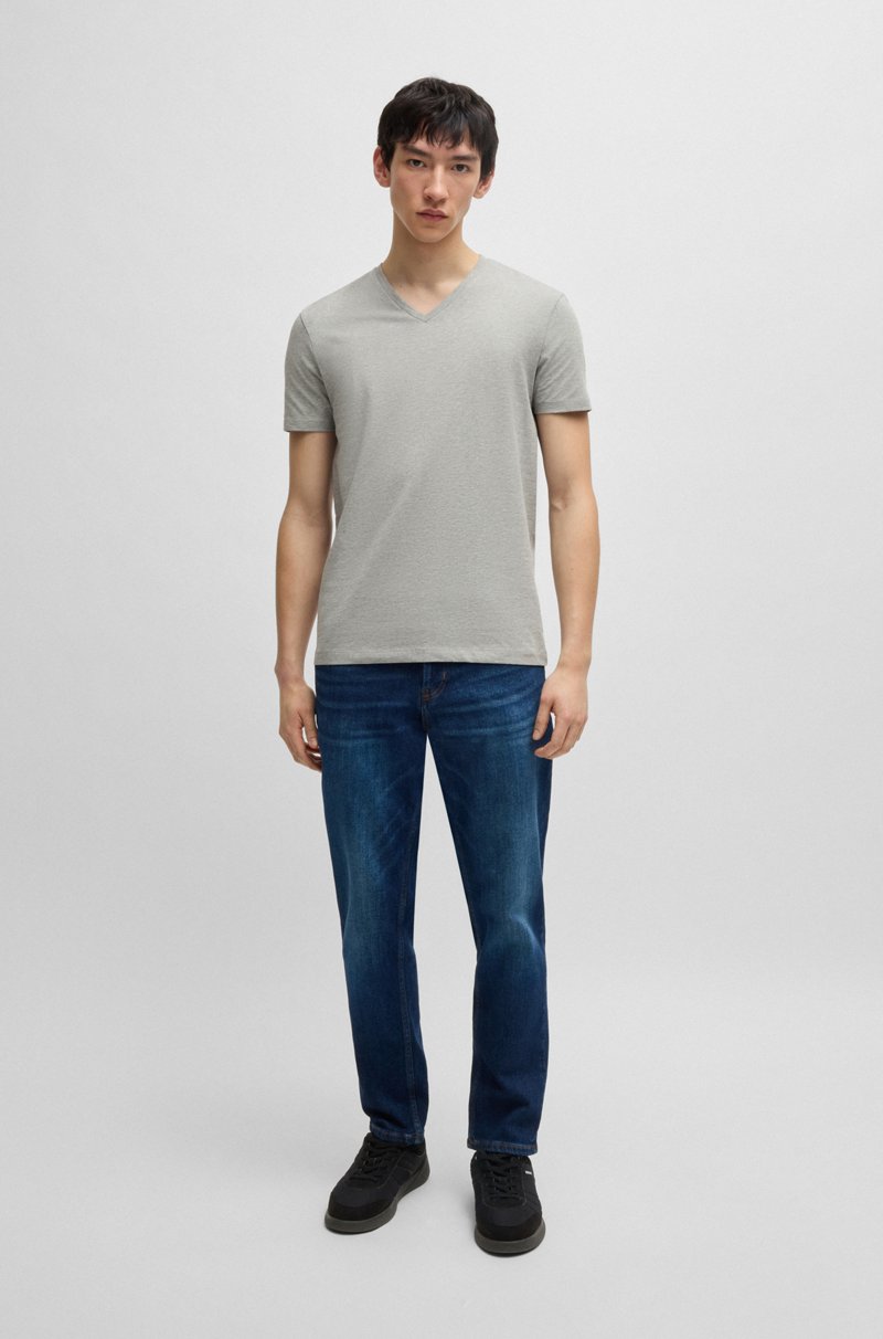 Hugo Boss Paquete De Dos Camisetas De Algodón Elástico Con Cuello En Pico