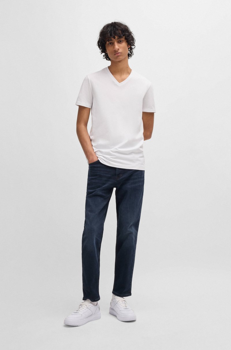 Hugo Boss Paquete De Dos Camisetas De Algodón Elástico Con Cuello En Pico