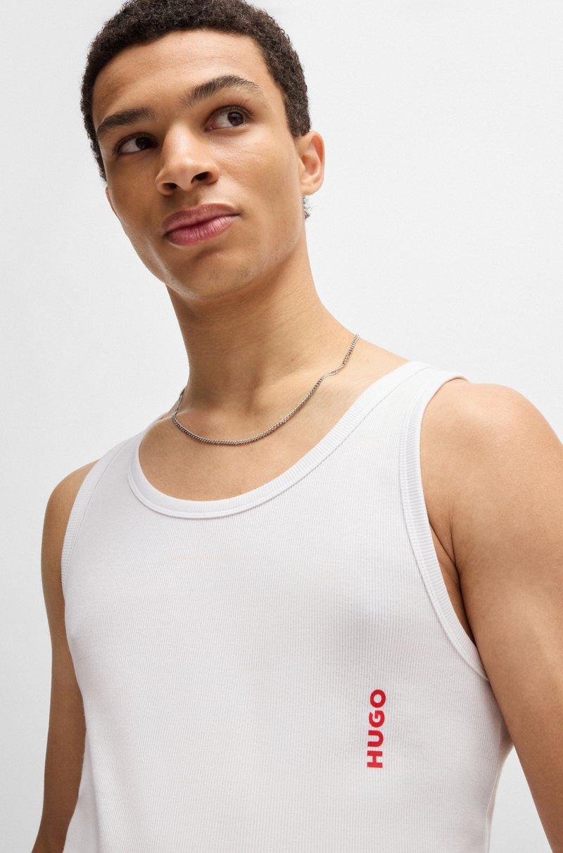 Hugo Boss Paquete De Dos Camisetas De Tirantes De Algodón Elástico Con Logo