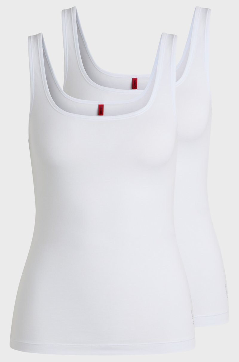Hugo Boss Paquete De Dos Camisetas De Tirantes En Algodón Elástico Con Logos Estampados