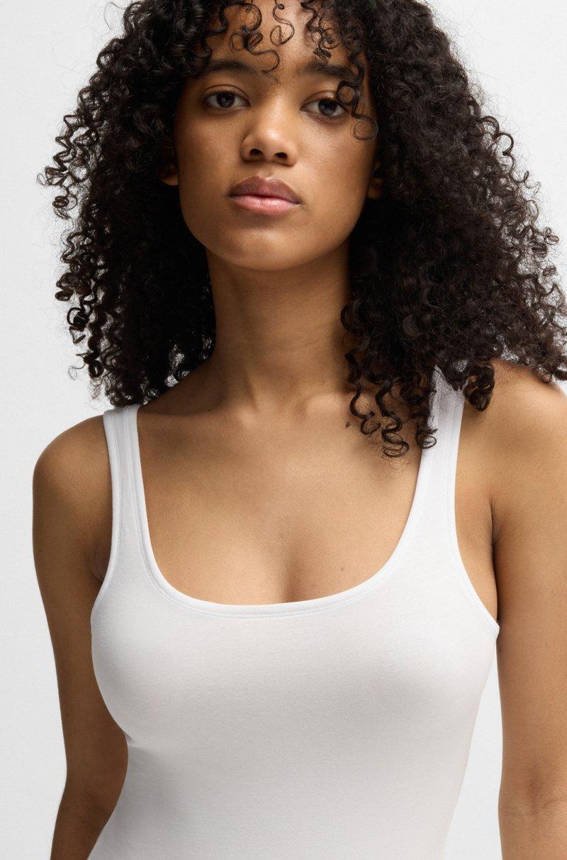 Hugo Boss Paquete De Dos Camisetas De Tirantes En Algodón Elástico Con Logos Estampados