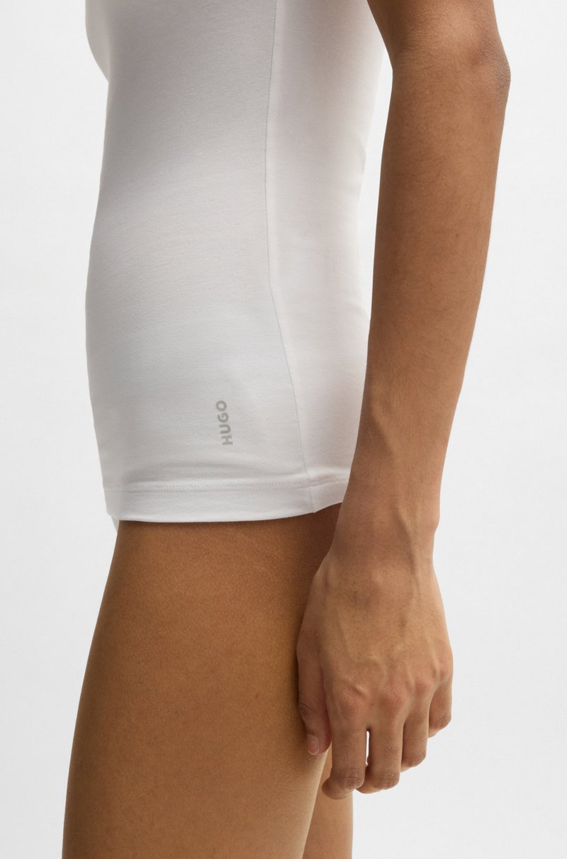 Hugo Boss Paquete De Dos Camisetas De Tirantes En Algodón Elástico Con Logos Estampados