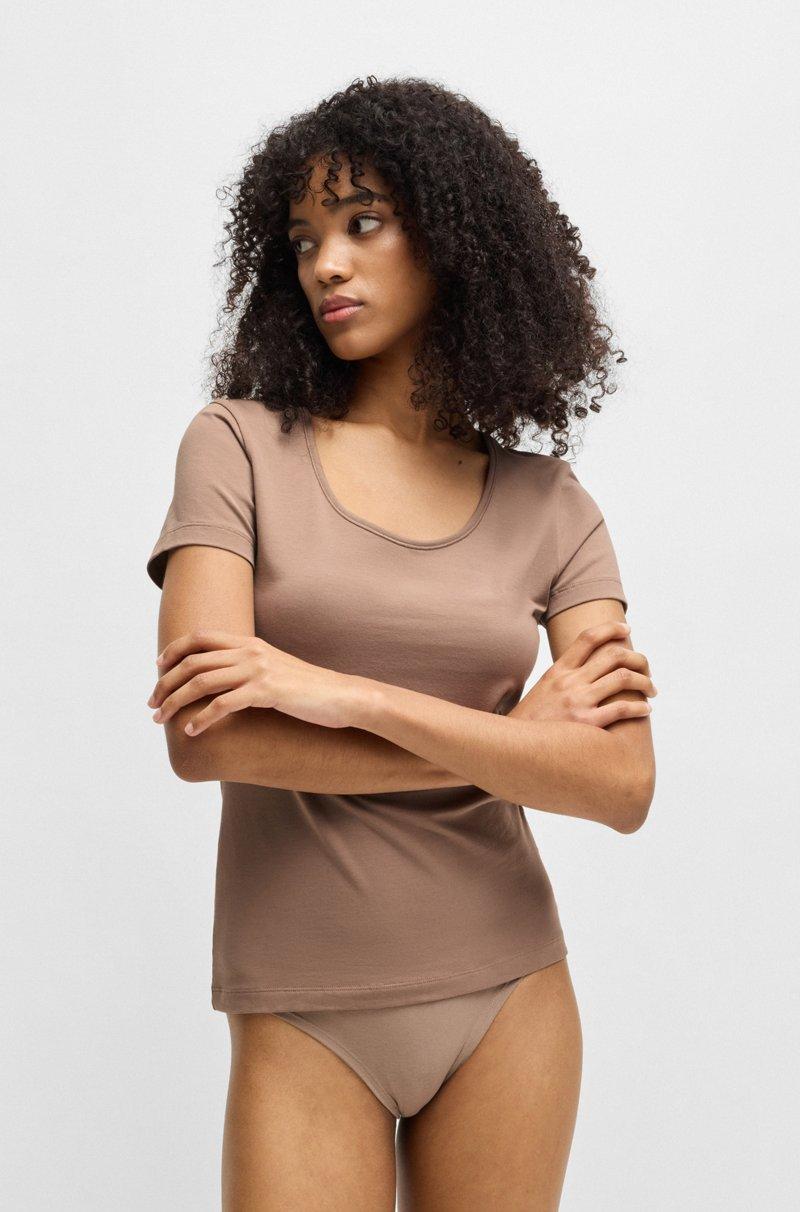 Hugo Boss Paquete De Dos Camisetas Interiores De Algodón Elástico Con Logos