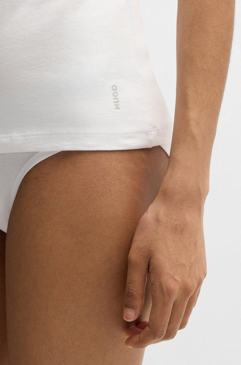 Hugo Boss Paquete De Dos Camisetas Interiores De Algodón Elástico Con Logos