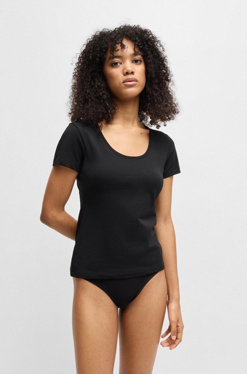 Hugo Boss Paquete de dos camisetas interiores de algodón elástico con logos