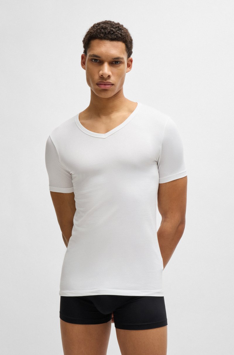 Hugo Boss Paquete De Dos Camisetas Slim Fit De Algodón Elástico