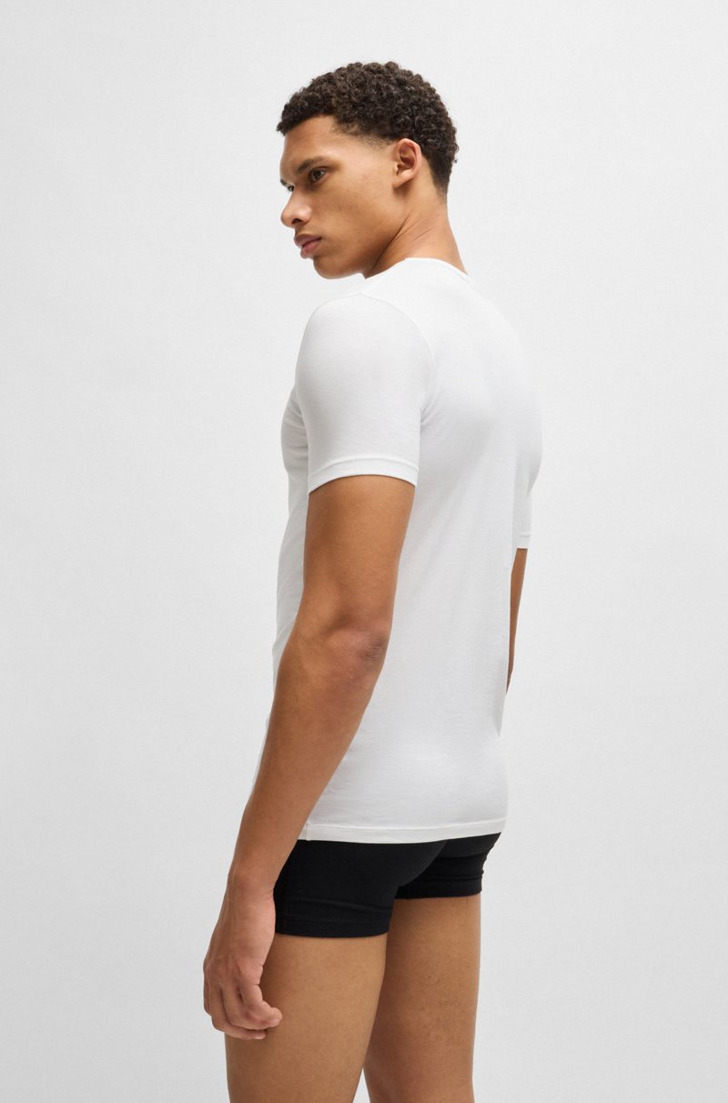 Hugo Boss Paquete De Dos Camisetas Slim Fit De Algodón Elástico