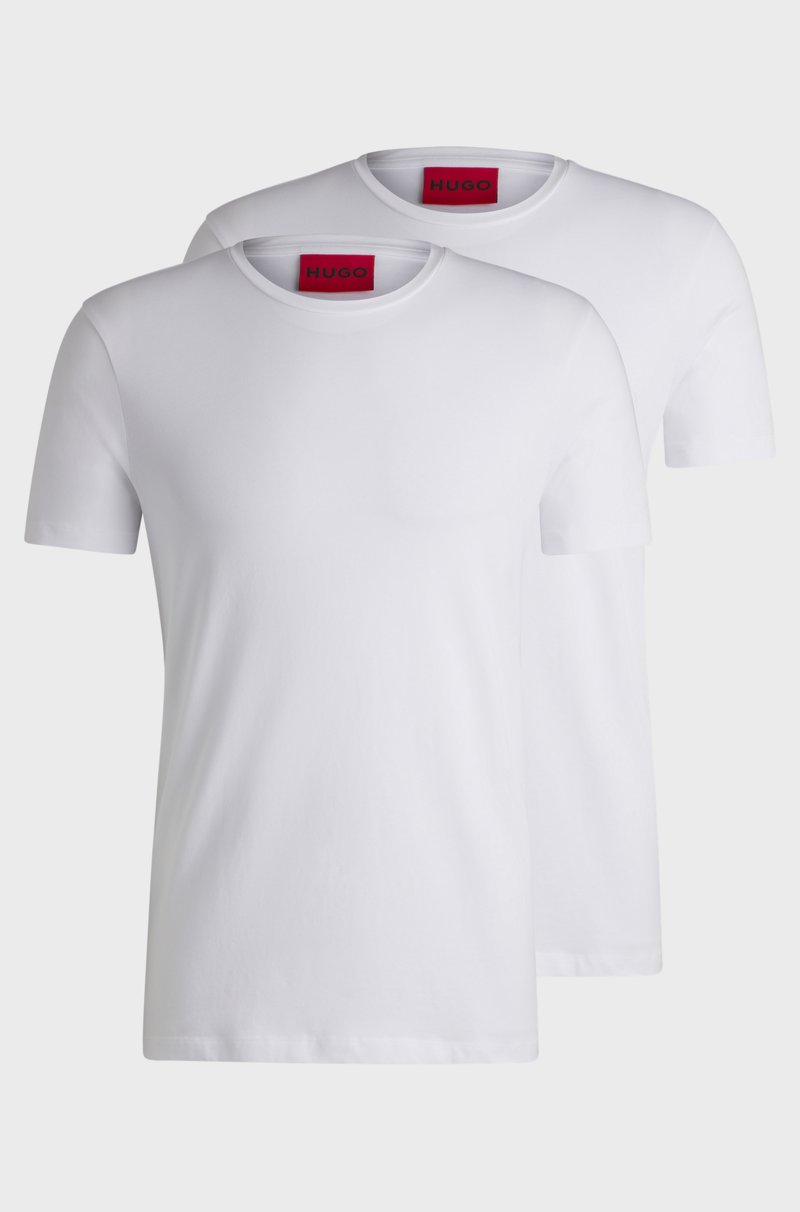 Hugo Boss Paquete De Dos Camisetas Slim Fit De Algodón Elástico
