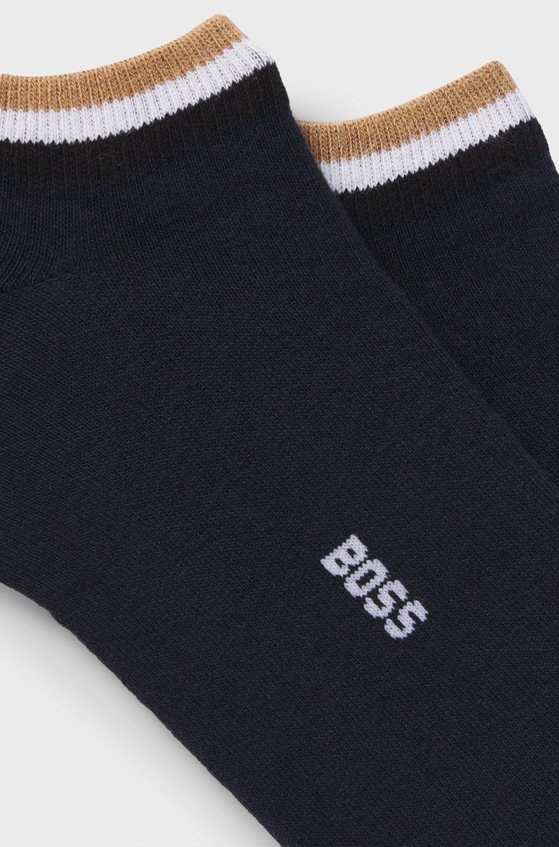 Hugo Boss Paquete De Dos Pares De Calcetines A La Altura Del Tobillo Con Rayas De La Marca