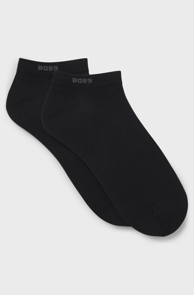 Hugo Boss Paquete de dos pares de calcetines a la altura del tobillo de tejido elástico