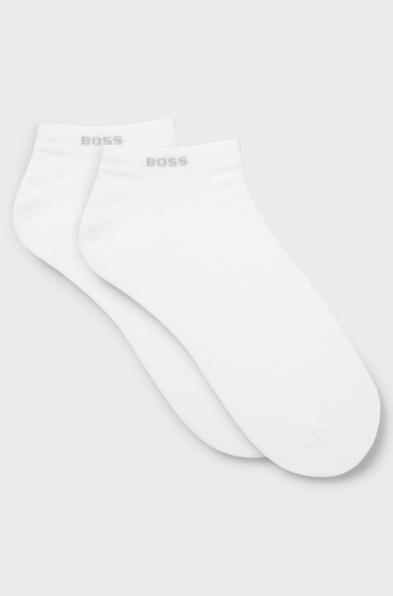 Hugo Boss Paquete de dos pares de calcetines a la altura del tobillo de tejido elástico