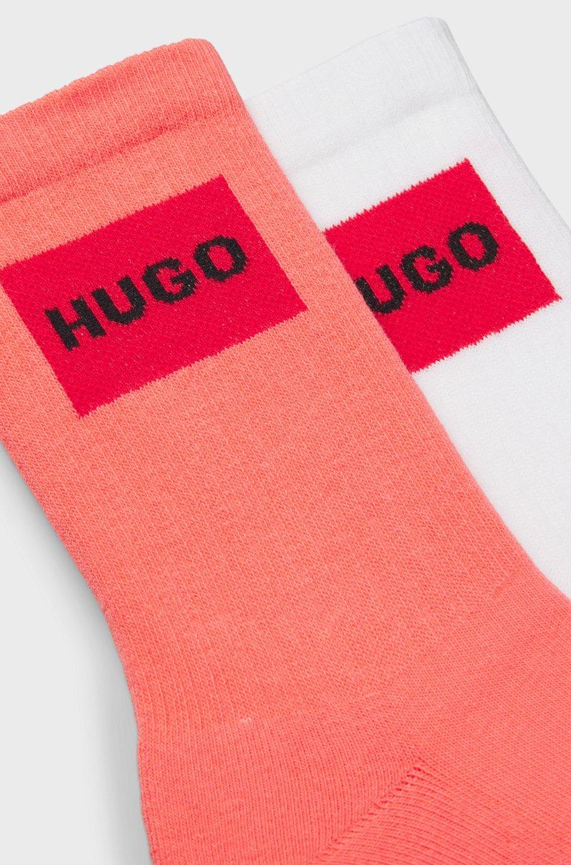 Hugo Boss Paquete De Dos Pares De Calcetines Cortos Con Etiquetas Con Logo Rojas