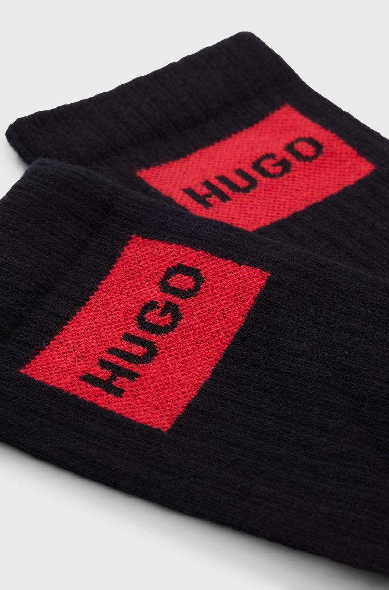 Hugo Boss Paquete De Dos Pares De Calcetines Cortos Con Etiquetas Con Logo Rojas