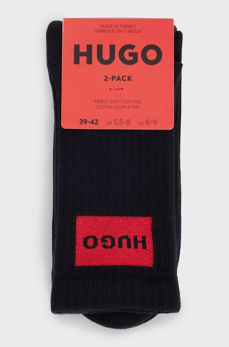 Hugo Boss Paquete De Dos Pares De Calcetines Cortos Con Etiquetas Con Logo Rojas