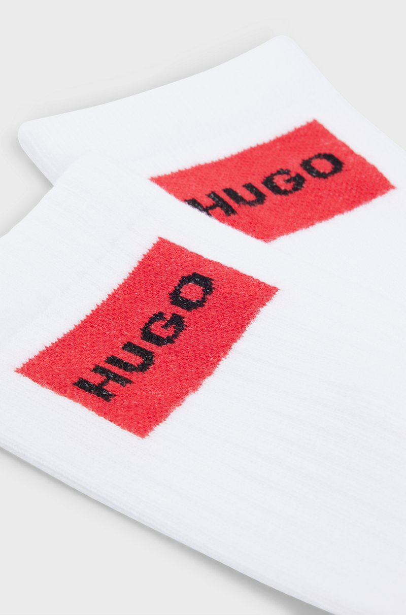 Hugo Boss Paquete De Dos Pares De Calcetines Cortos Con Etiquetas Con Logo Rojas